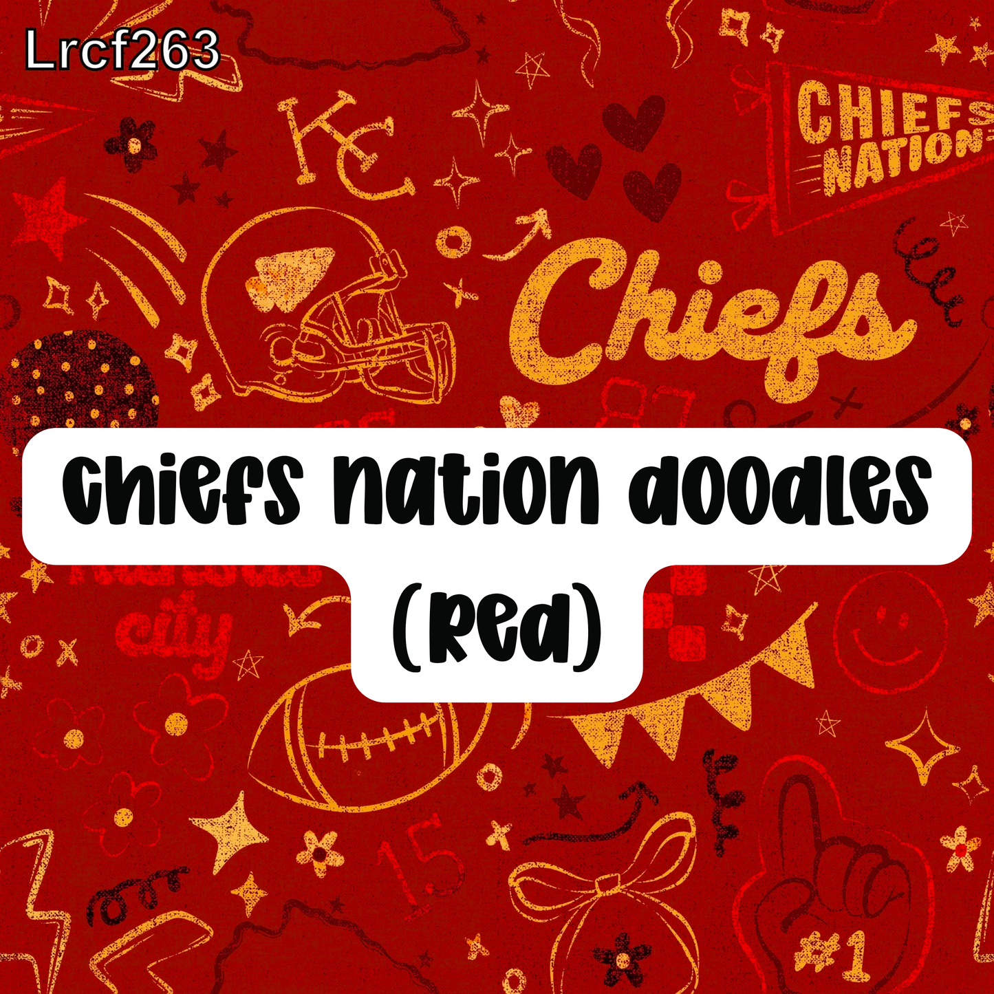 chiefs nation doodles (red)