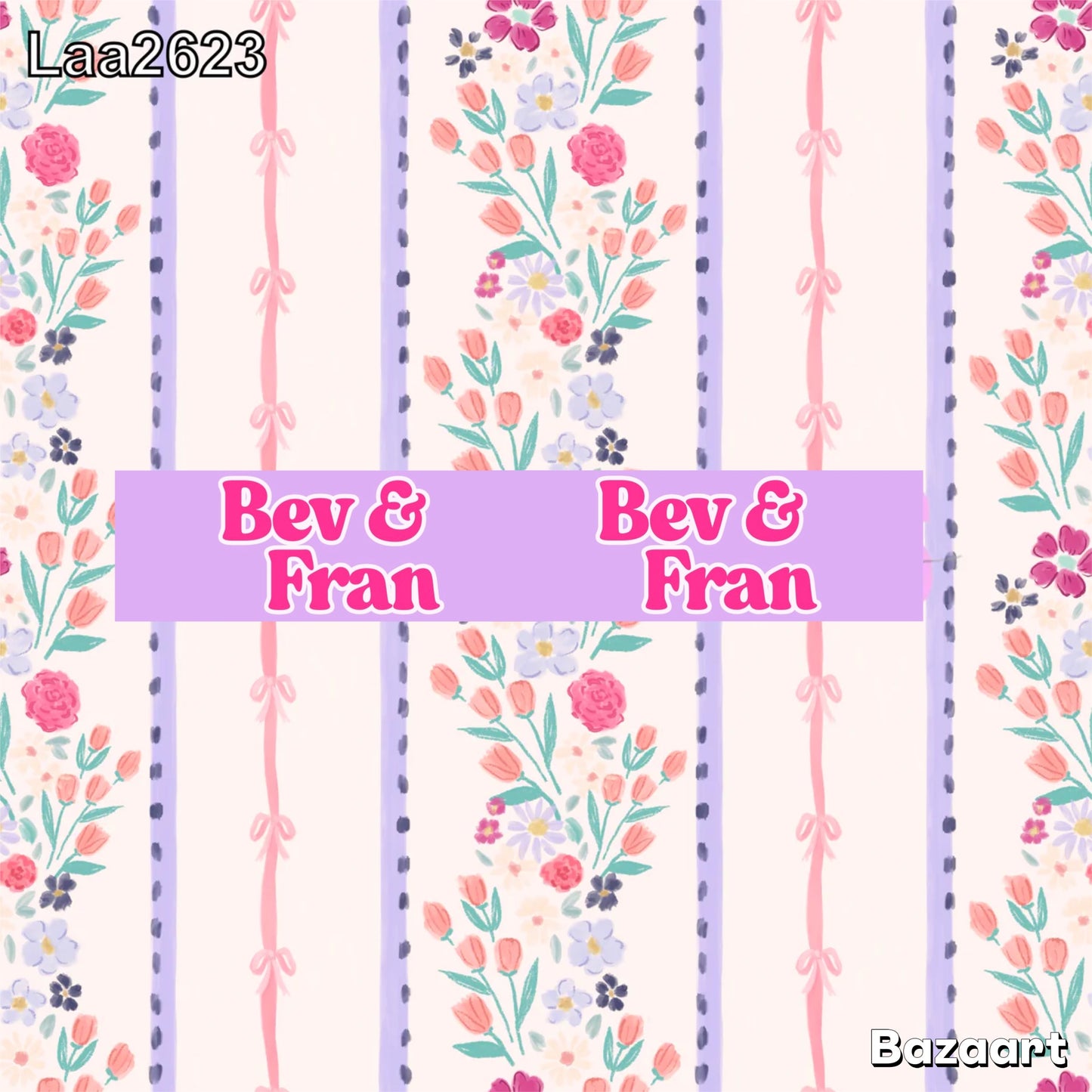 Flower & Bow Stripes