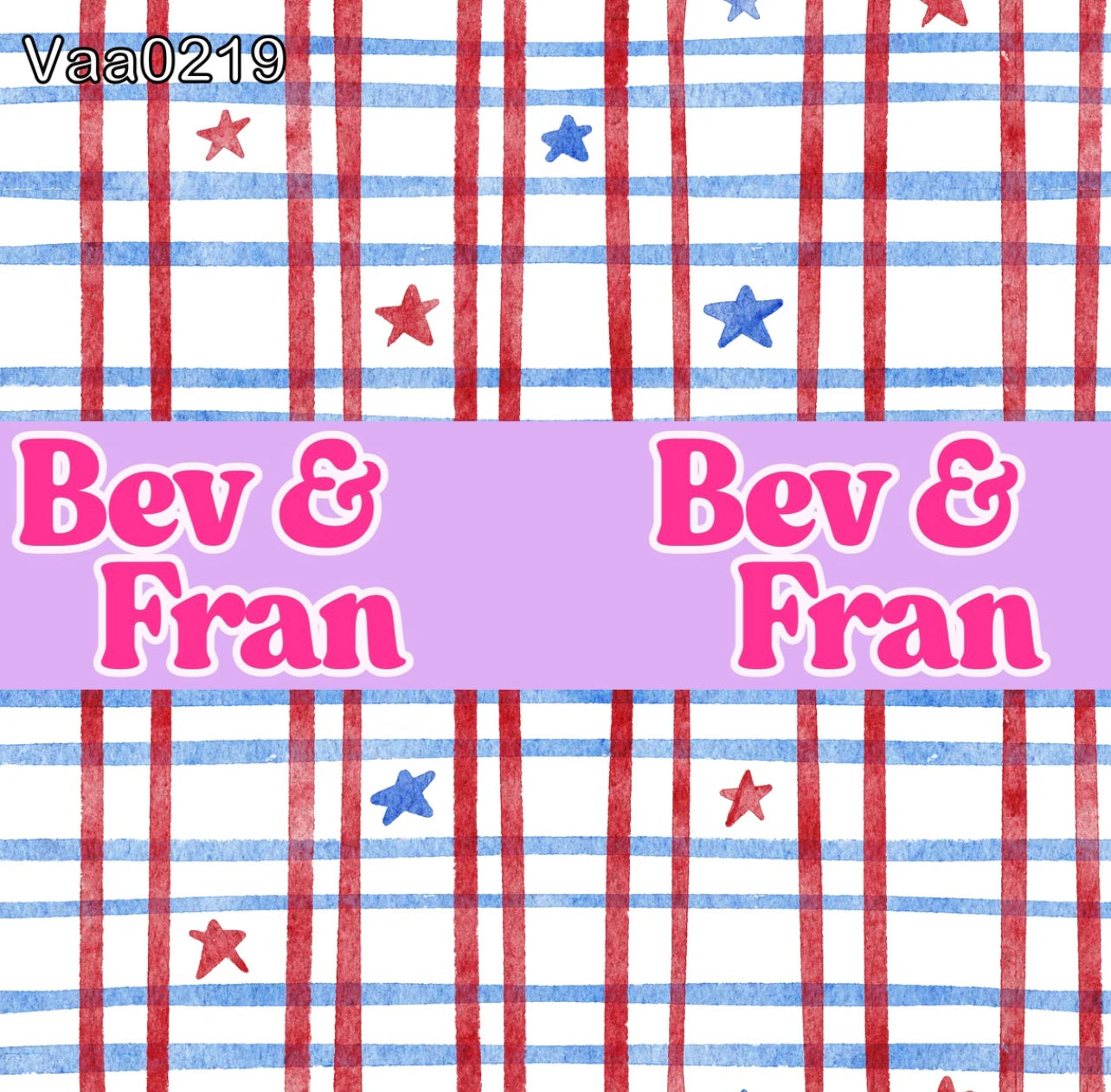 Red & Blue Plaid w/ Stars