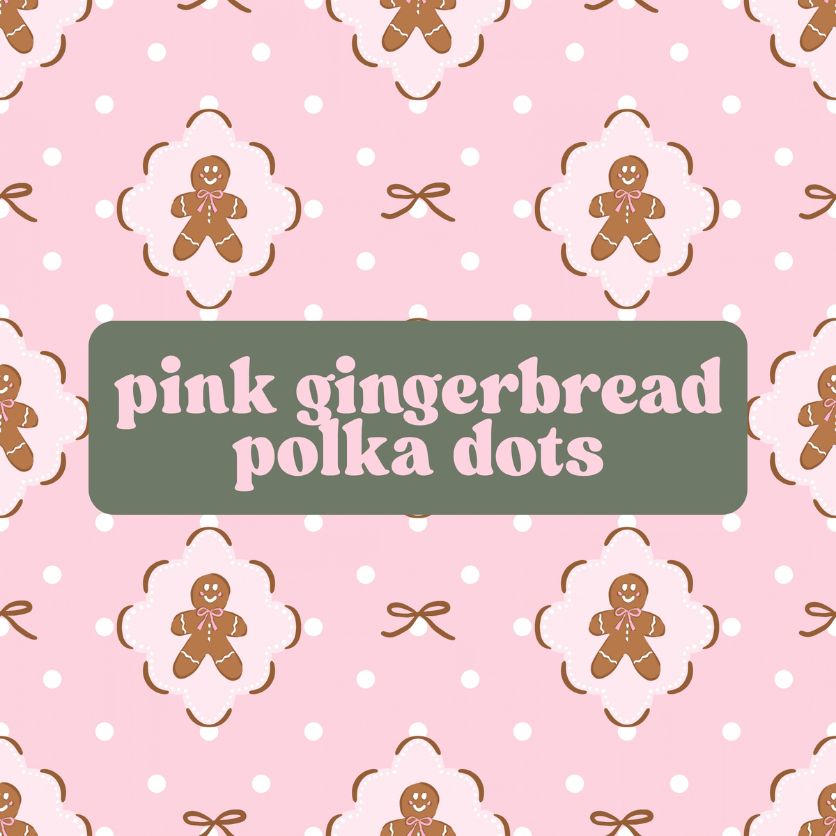 pink gingerbread (polka dots)