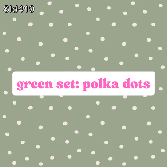 Green Set: Polka Dots