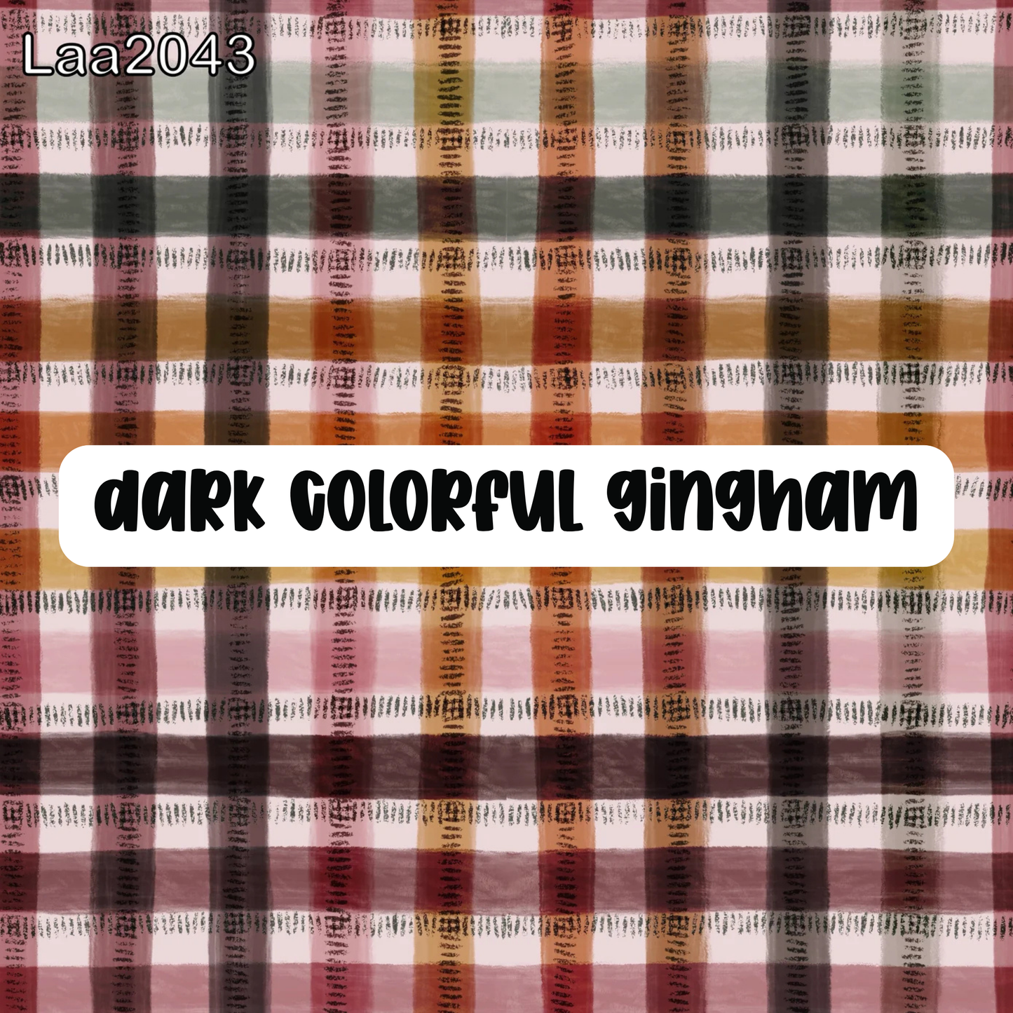 dark colorful gingham