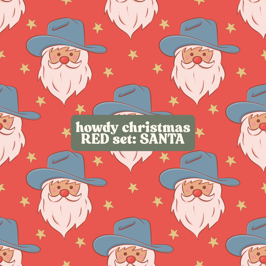 howdy christmas RED set (collection of coordinate prints)