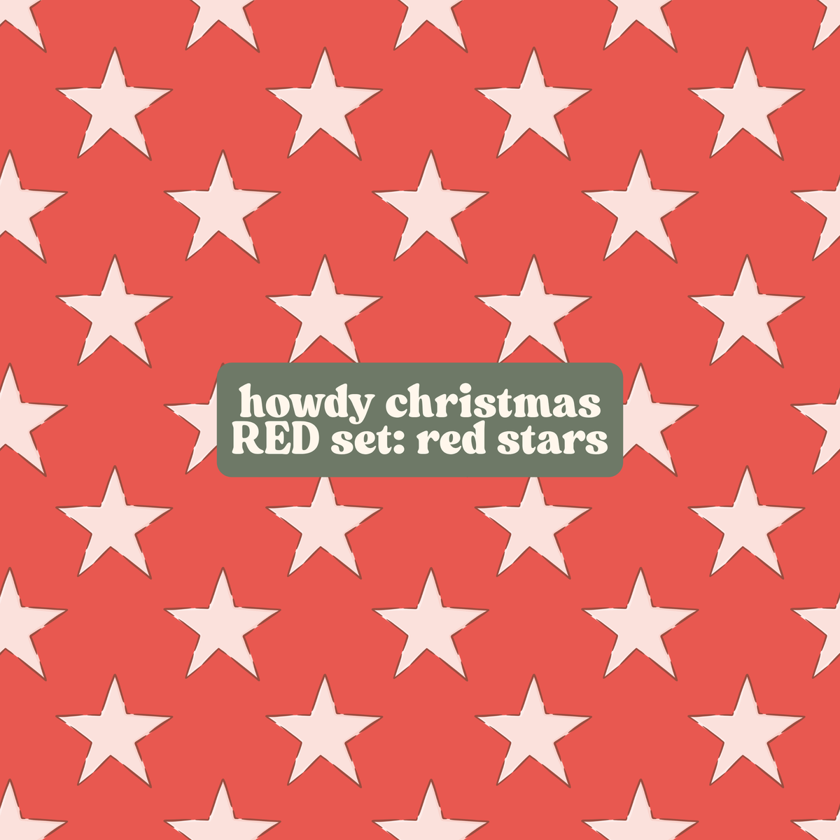 howdy christmas RED set (collection of coordinate prints)
