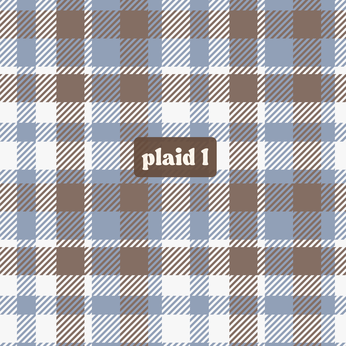 blue & brown plaids *4 prints to choose from!