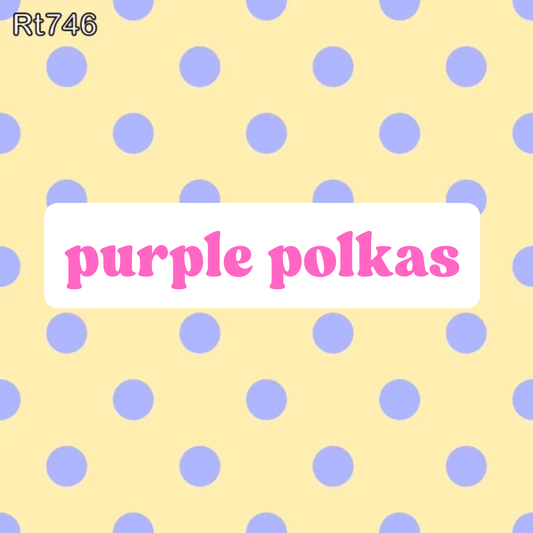 Purple Polkas (On Yellow)