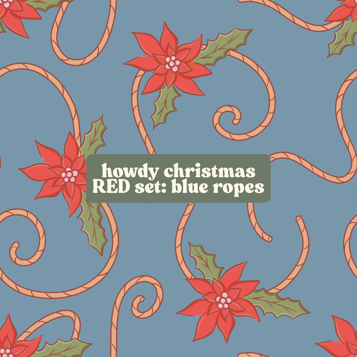 howdy christmas RED set (collection of coordinate prints)