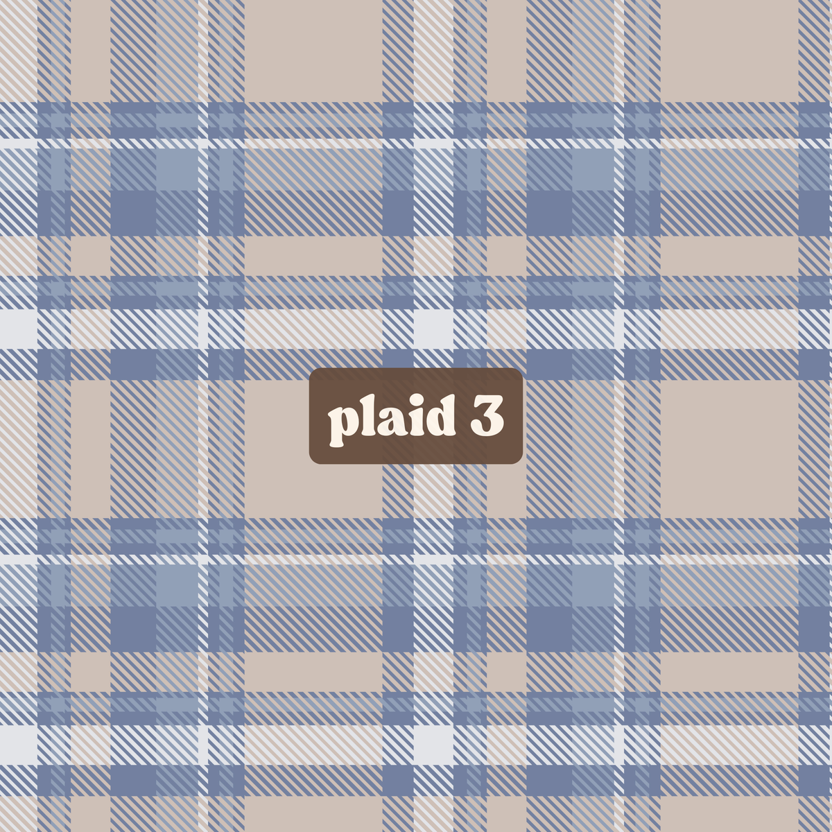 blue & brown plaids *4 prints to choose from!