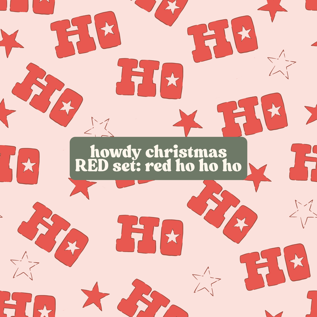 howdy christmas RED set (collection of coordinate prints)