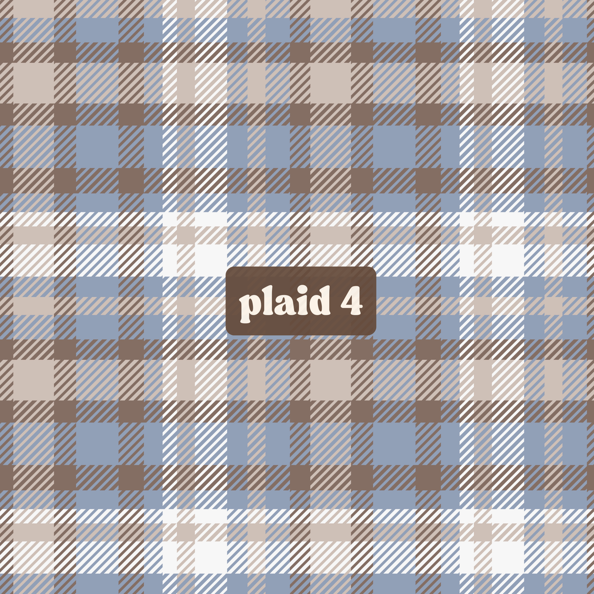 blue & brown plaids *4 prints to choose from!