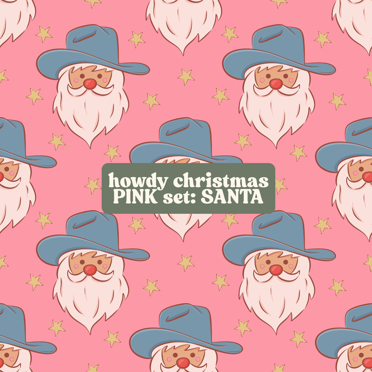 howdy christmas PINK set (collection of coordinate prints)