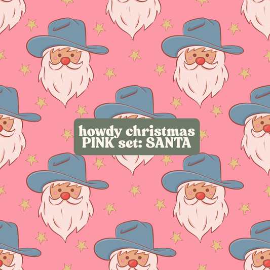 howdy christmas PINK set (collection of coordinate prints)