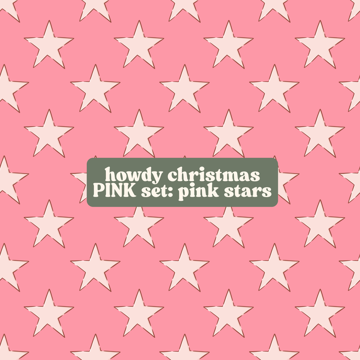 howdy christmas PINK set (collection of coordinate prints)