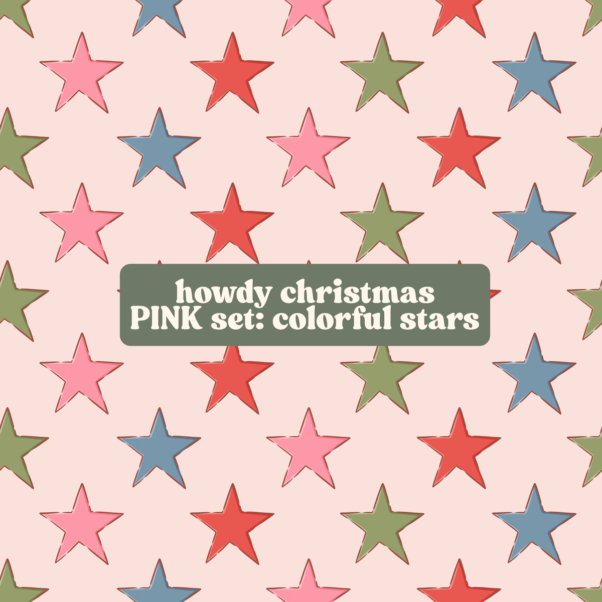 howdy christmas PINK set (collection of coordinate prints)