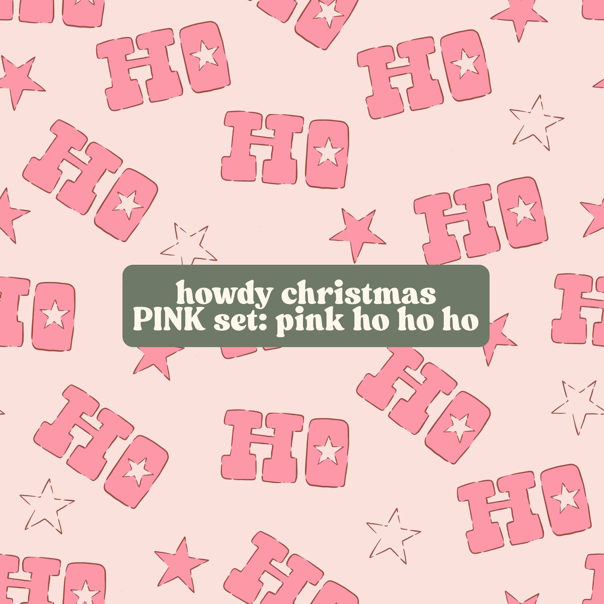 howdy christmas PINK set (collection of coordinate prints)