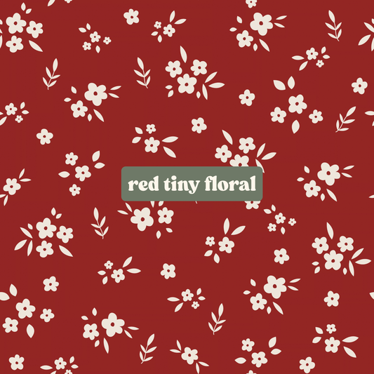 red tiny floral + red tiny gingham