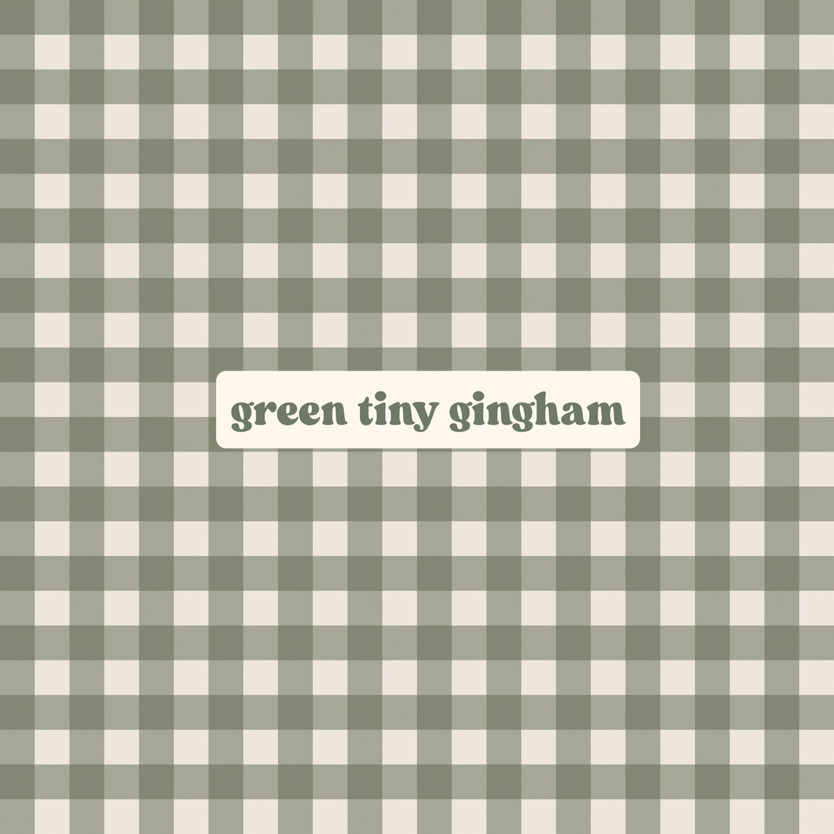 green tiny floral + green tiny gingham