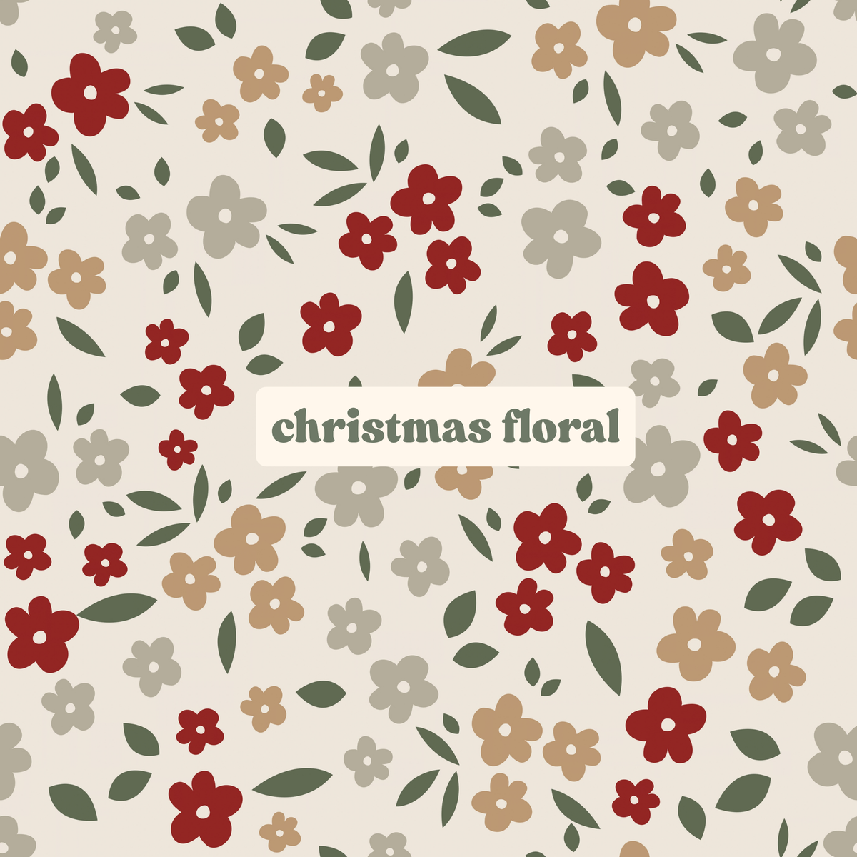 christmas floral + christmas stripes