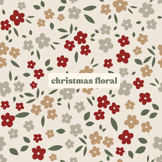 christmas floral + christmas stripes