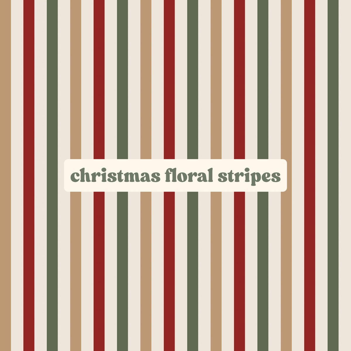 christmas floral + christmas stripes
