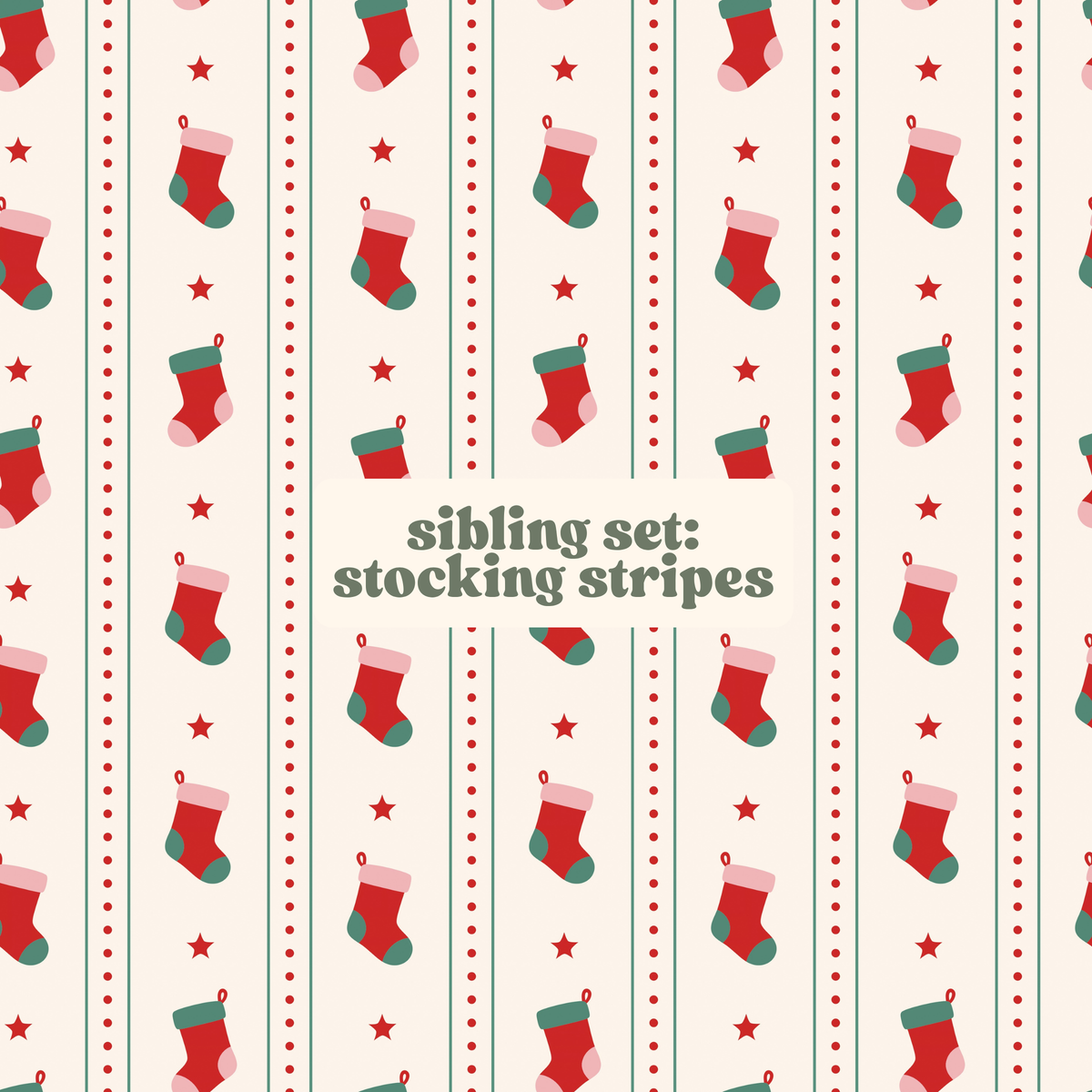 sibling set stripes (pink & green options)