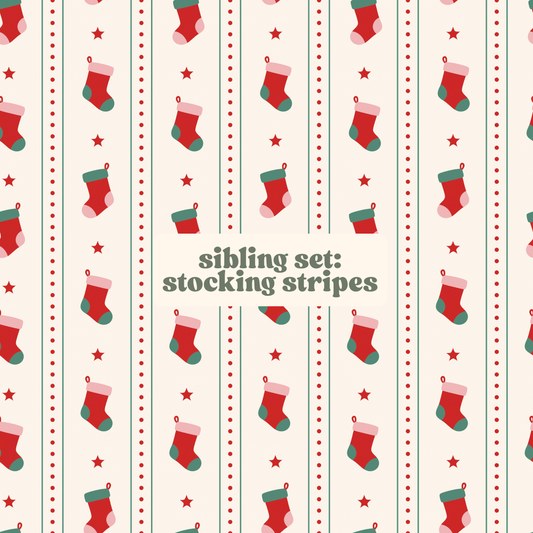 sibling set stripes (pink & green options)
