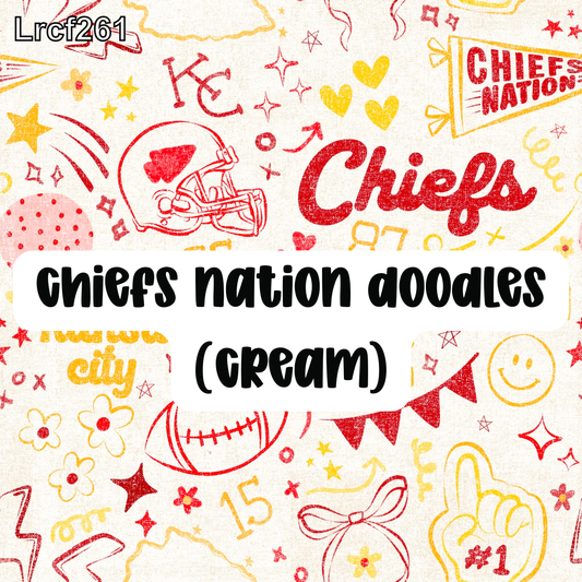 chiefs nation doodles (cream)