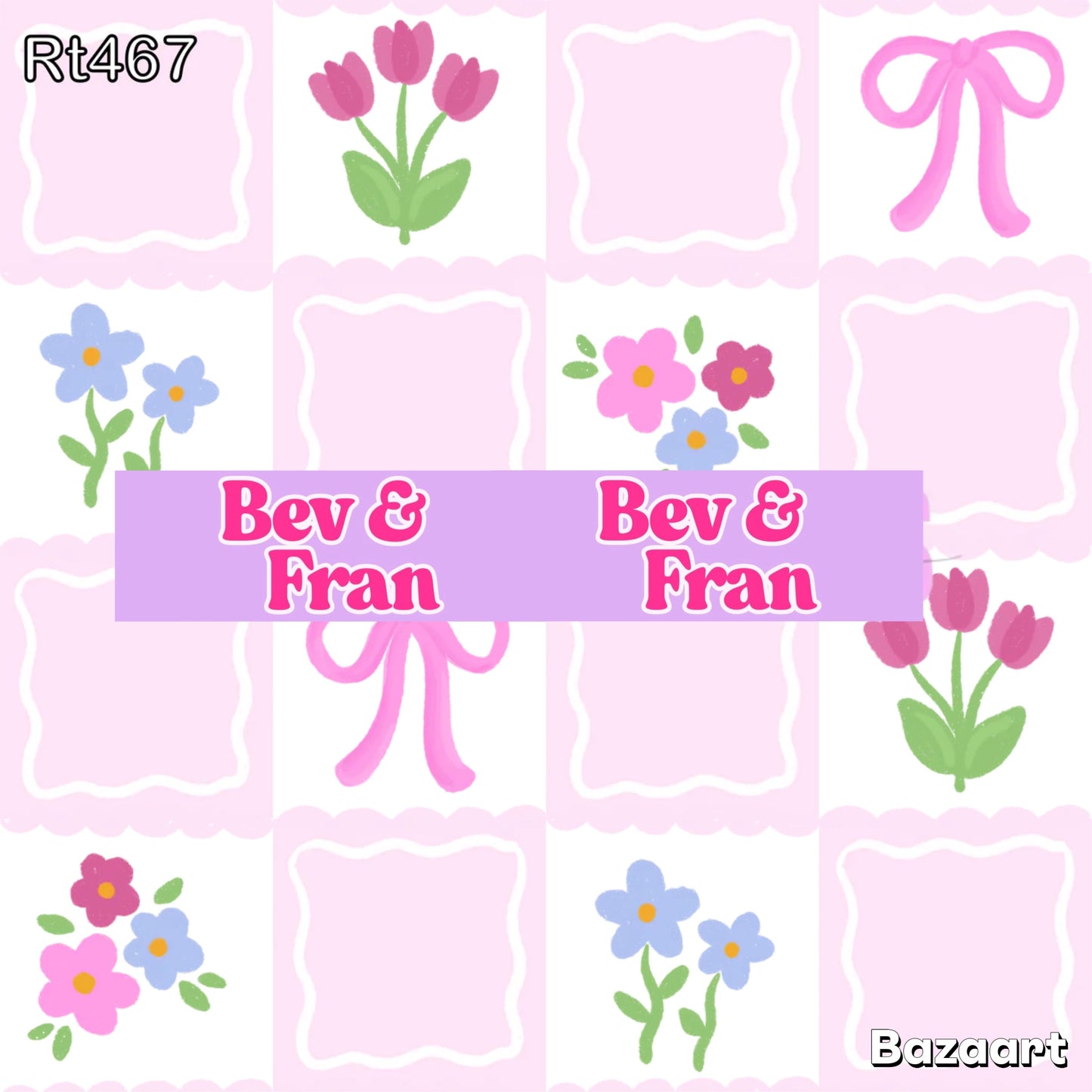 Pink Flowers & Bows