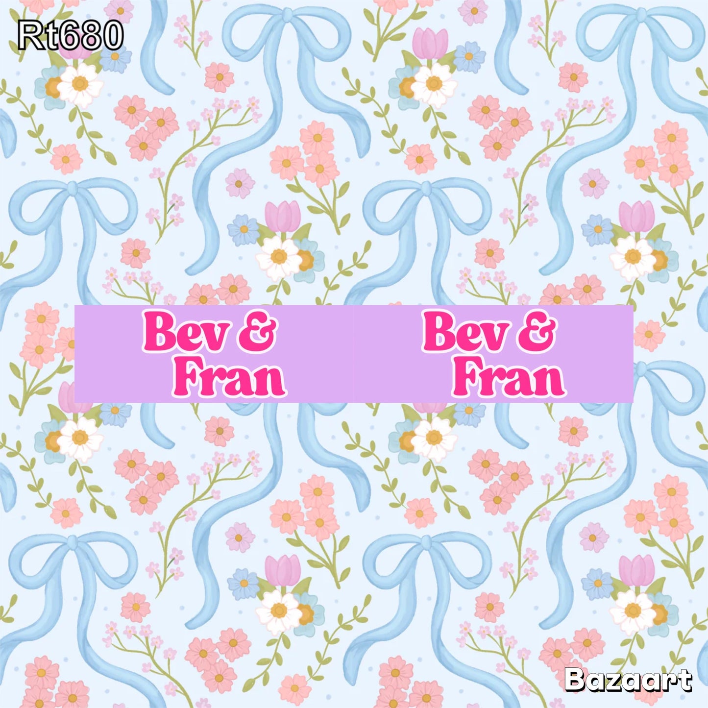 Blue Bows & Pretty Flowers