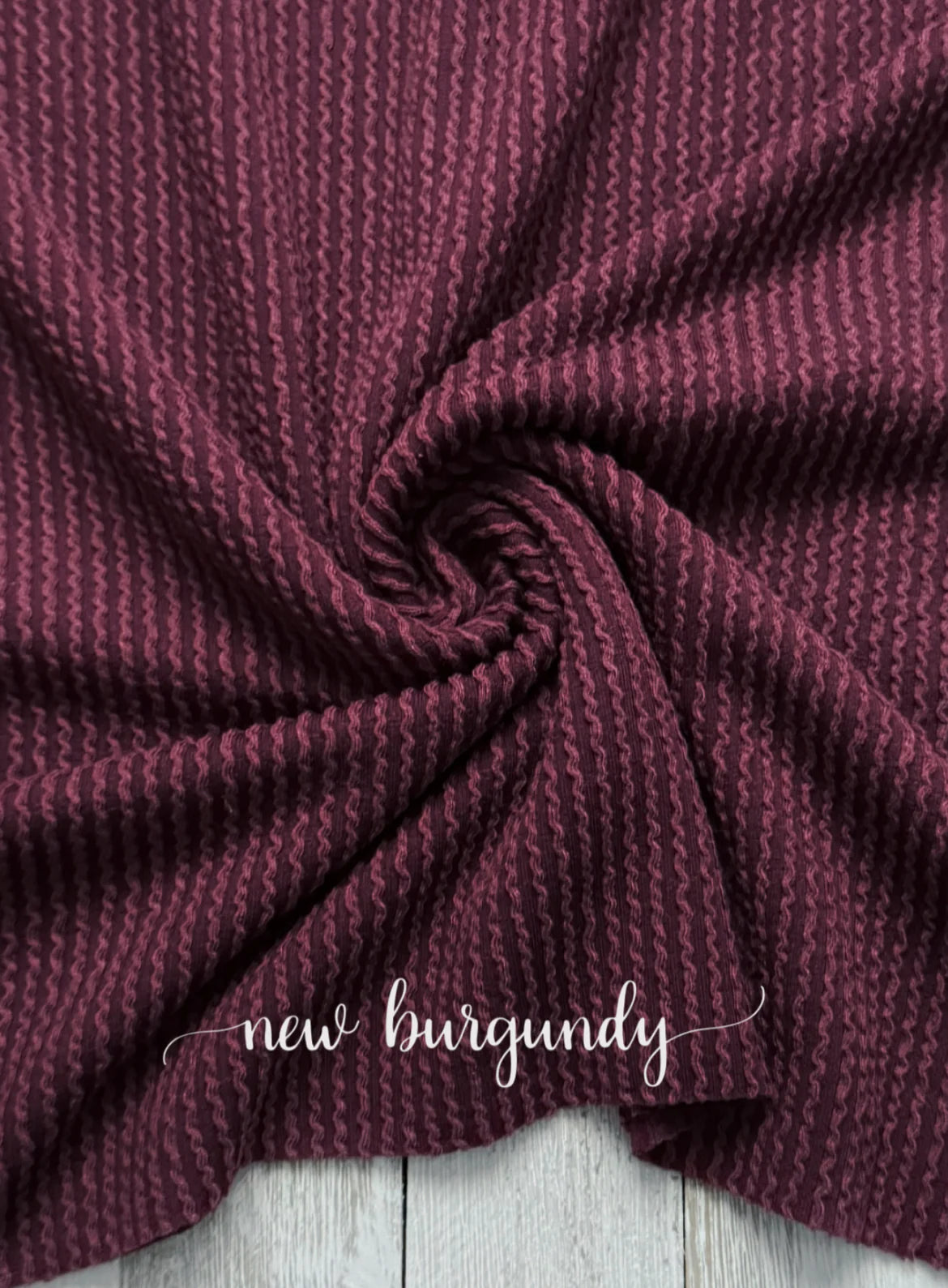 New Burgundy Waved Rib