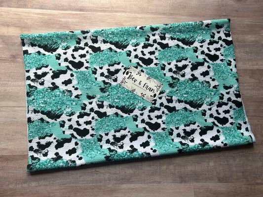 Teal "Sparkle" Cow